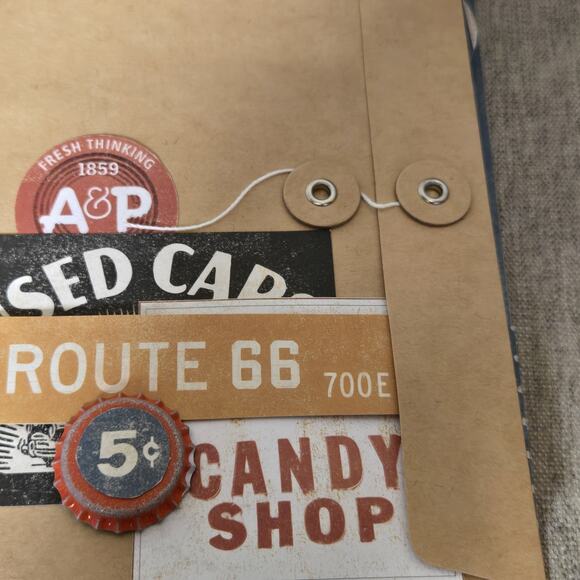 Junk Journal 3 Ring BINGO Theme Mixed Media Book Pages Pockets 9" X 7" - Picture 5 of 12